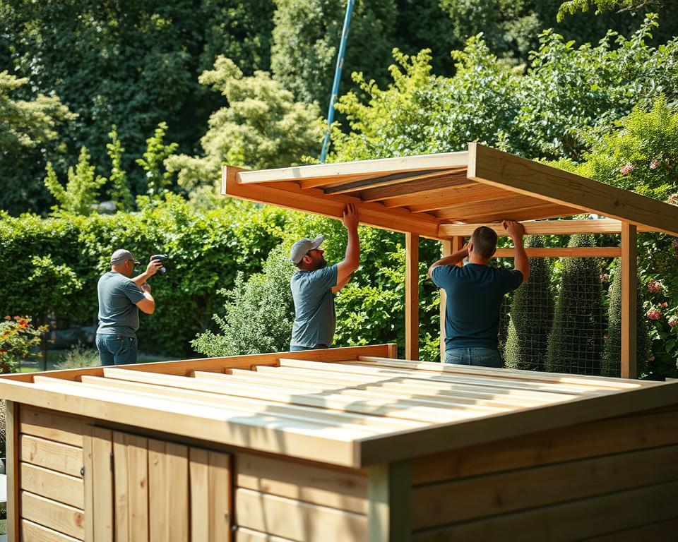 flat roof shed installation and maintenance