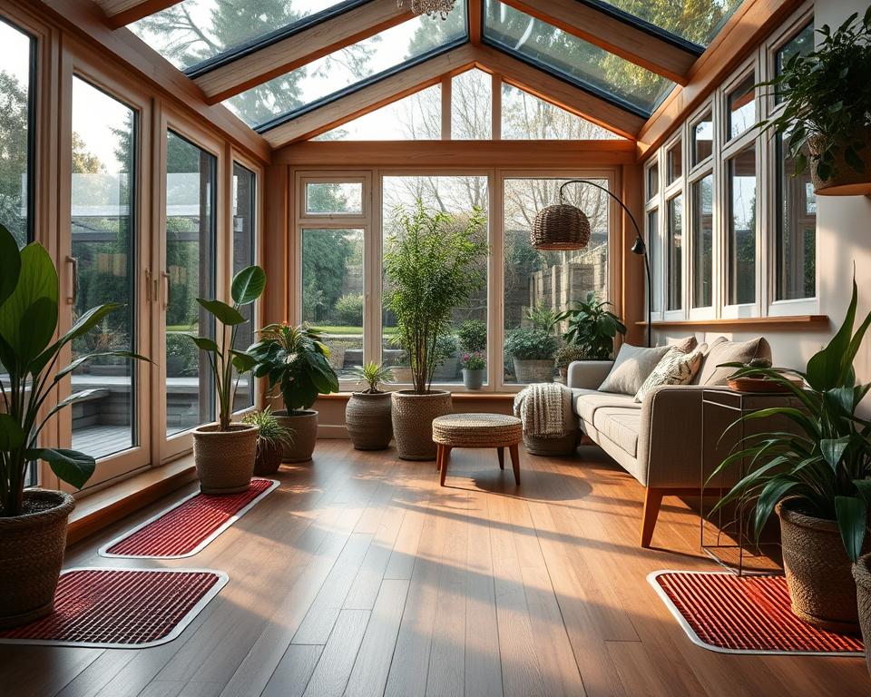 garden room underfloor heating