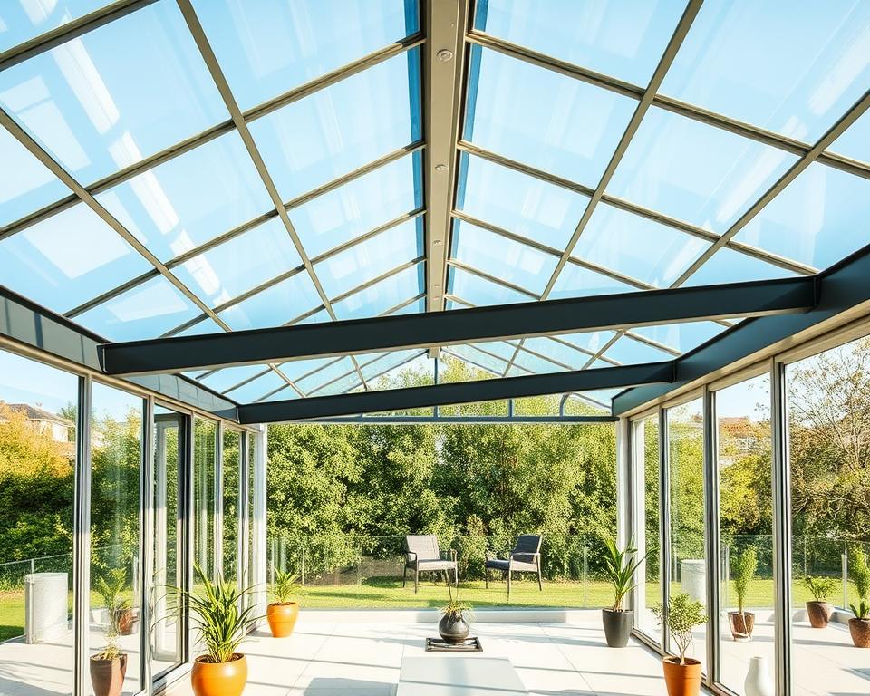 glazed terrace roof