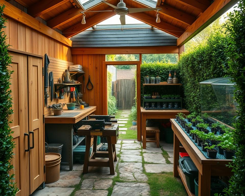 secure garden workshop
