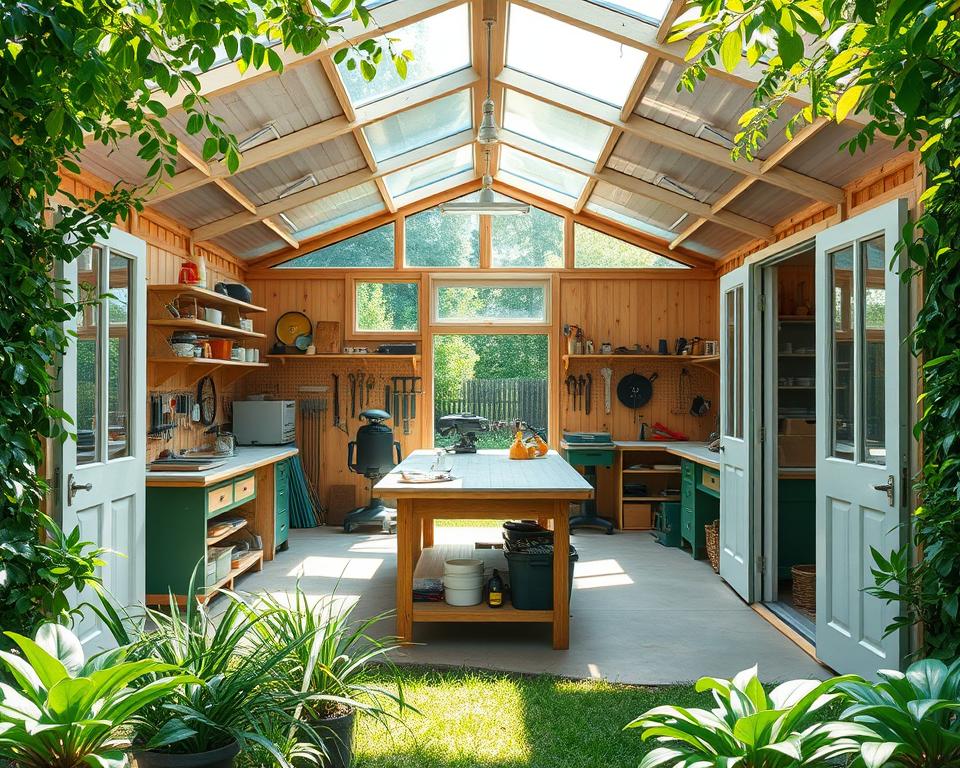 workshop layout garden shed