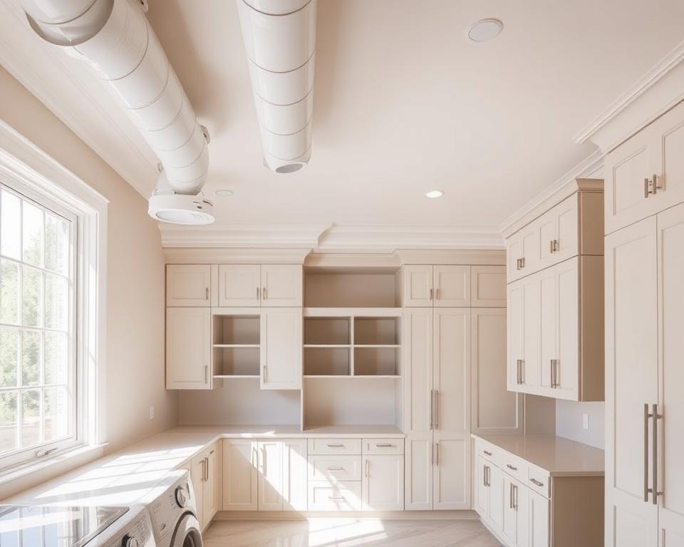 custom cabinets ventilation shed laundry room