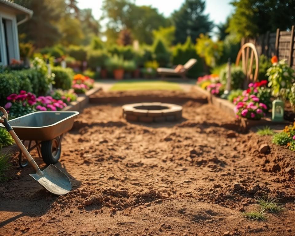 Fire Pit Foundation Preparation