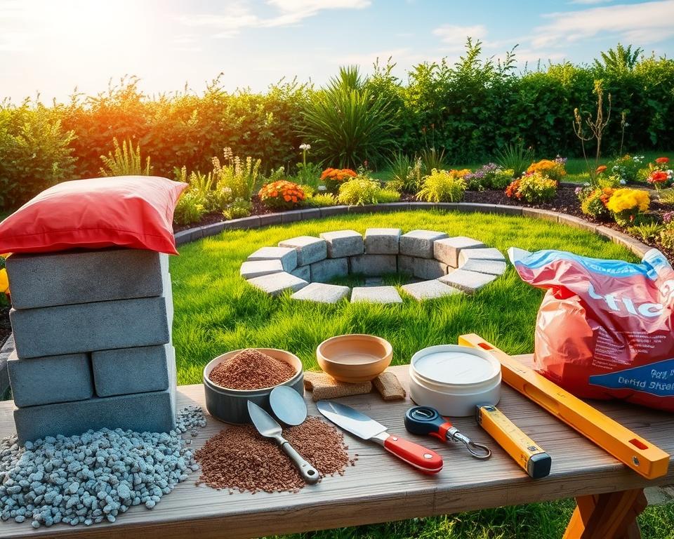 Fire Pit Materials and Tools