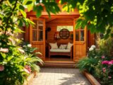 Fire protection measures for a wooden gardenroom