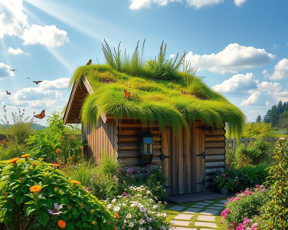 Green roof benefits wildlife habitat