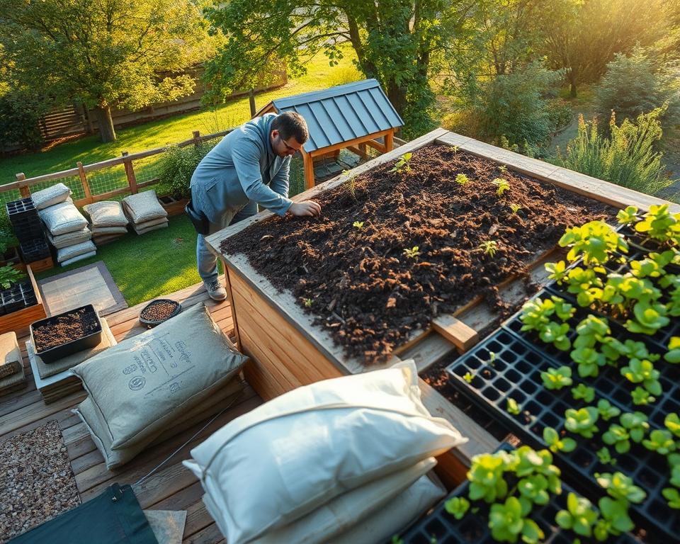 Green roof installation process