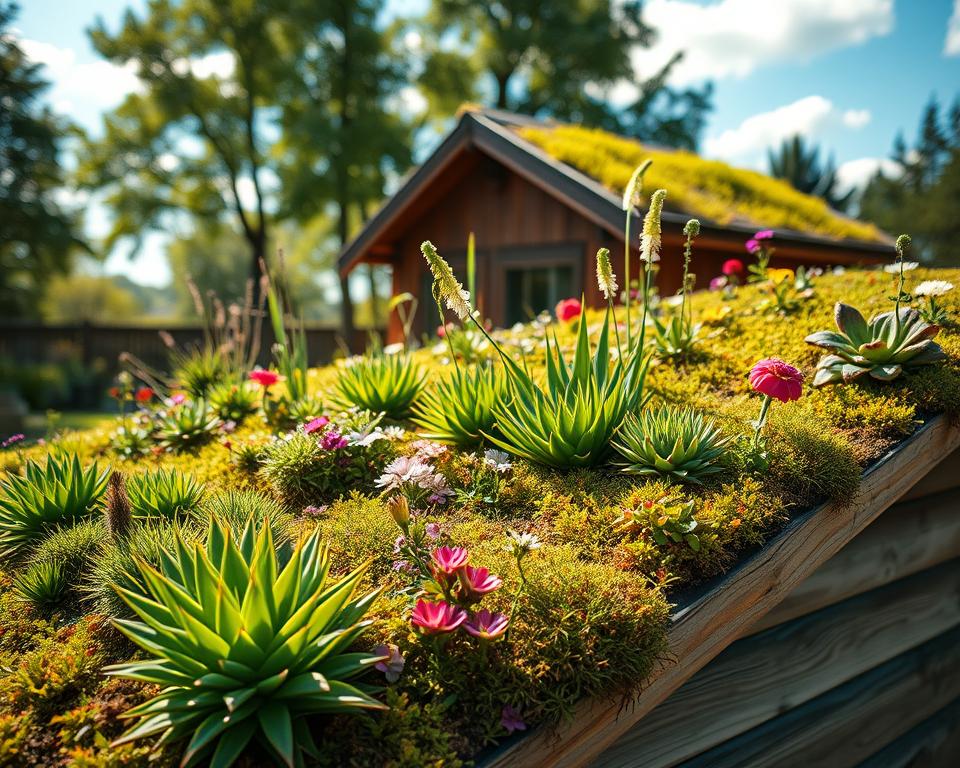 Green roof plant selection