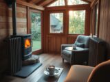 Heating for a wooden gardenroom