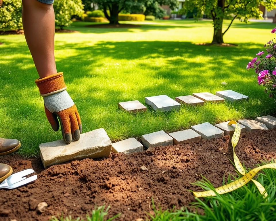Lawn Border Stones Installation Process