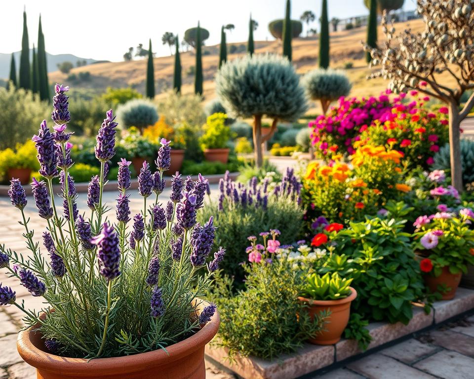 Mediterranean garden elements