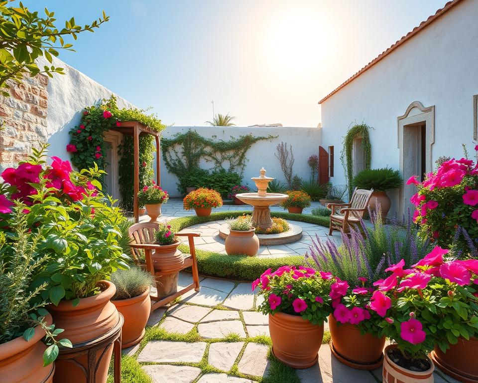 Mediterranean garden layout