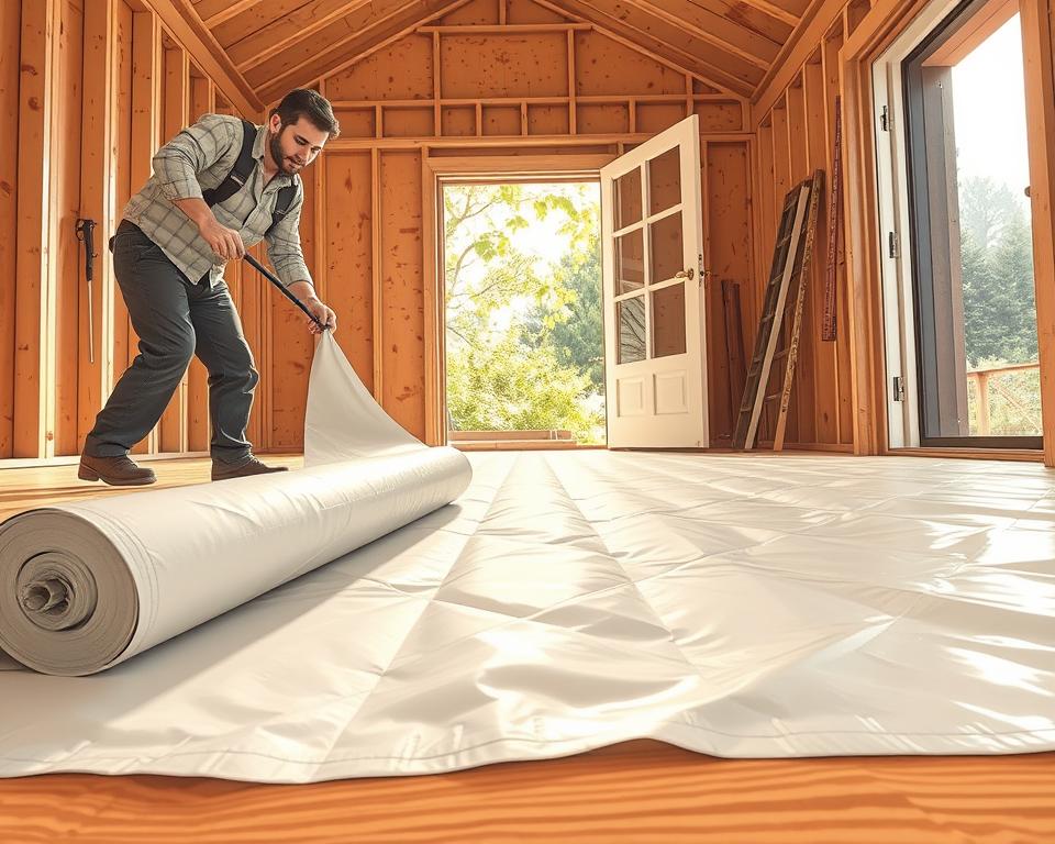 Moisture barrier installation process