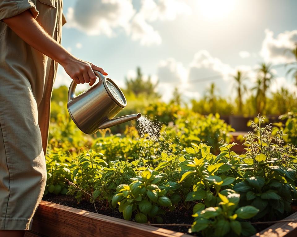 Raised Bed Herb Garden Watering Raised Bed Herb Garden Watering