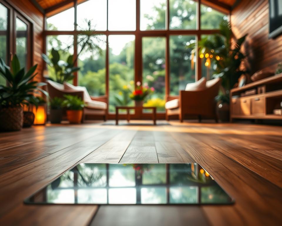 Underfloor heating in garden room