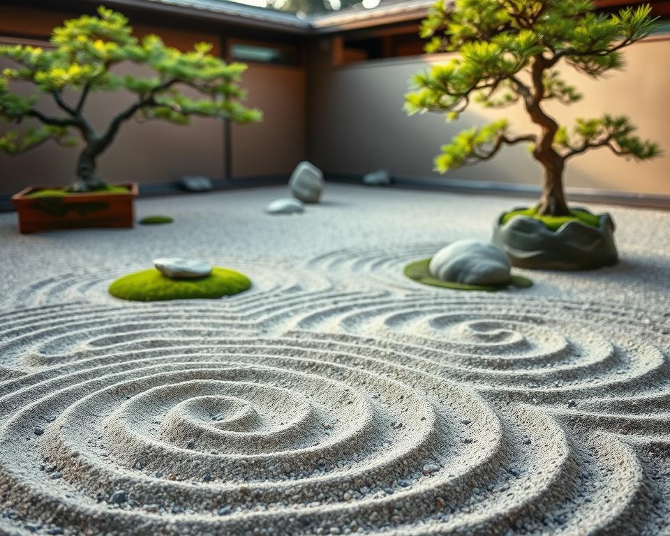 Zen garden sand and gravel