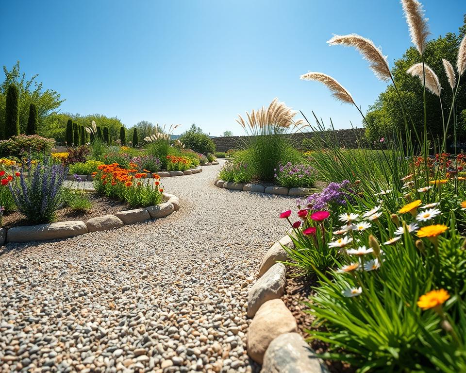 gravel garden planting beds