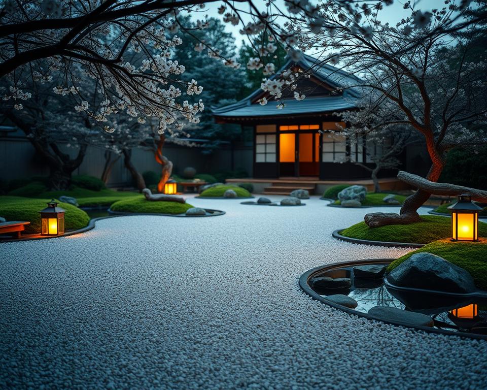 mindfulness in Zen gardens